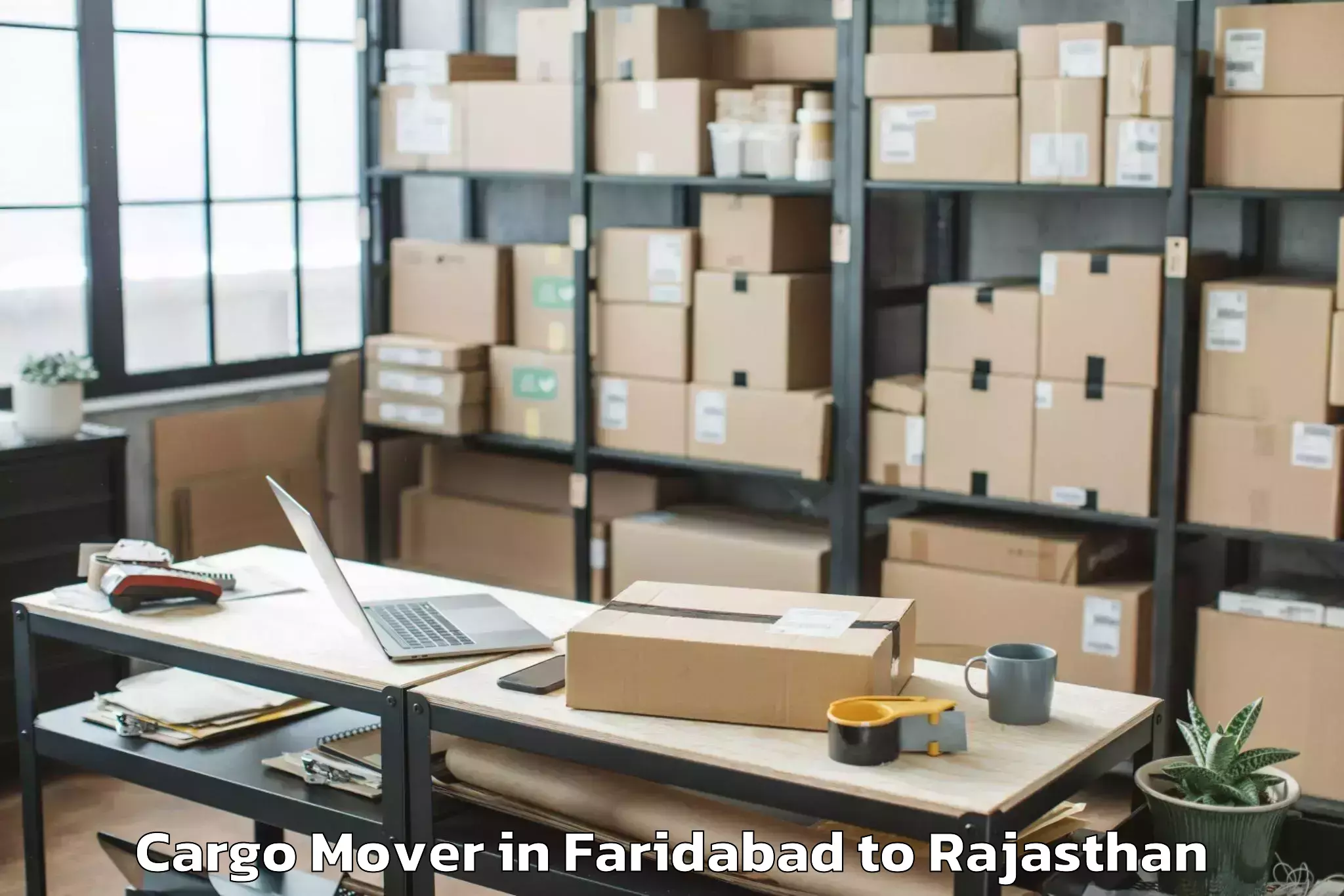 Book Faridabad to Bijaipur Cargo Mover Online